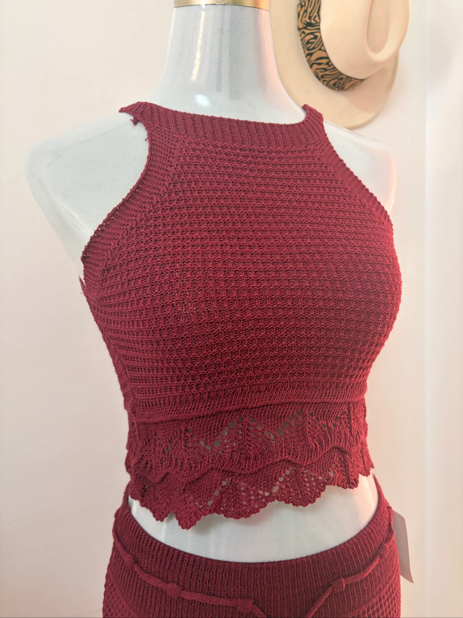 Bordeaux Cotton Crochet Set – photo 10